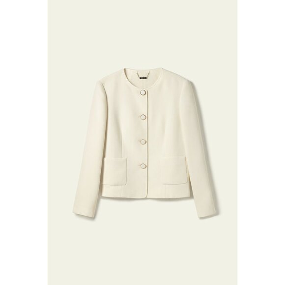 Lilysilk Tailored Silk Boxy Jacket Style 323233 in Lily White - Picture 2 of 6